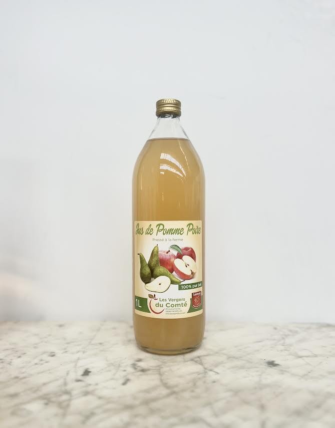 Jus de pommes poires bio (1L) Boissons Nicolas Pollet - Vergers du Comté - Fromelles