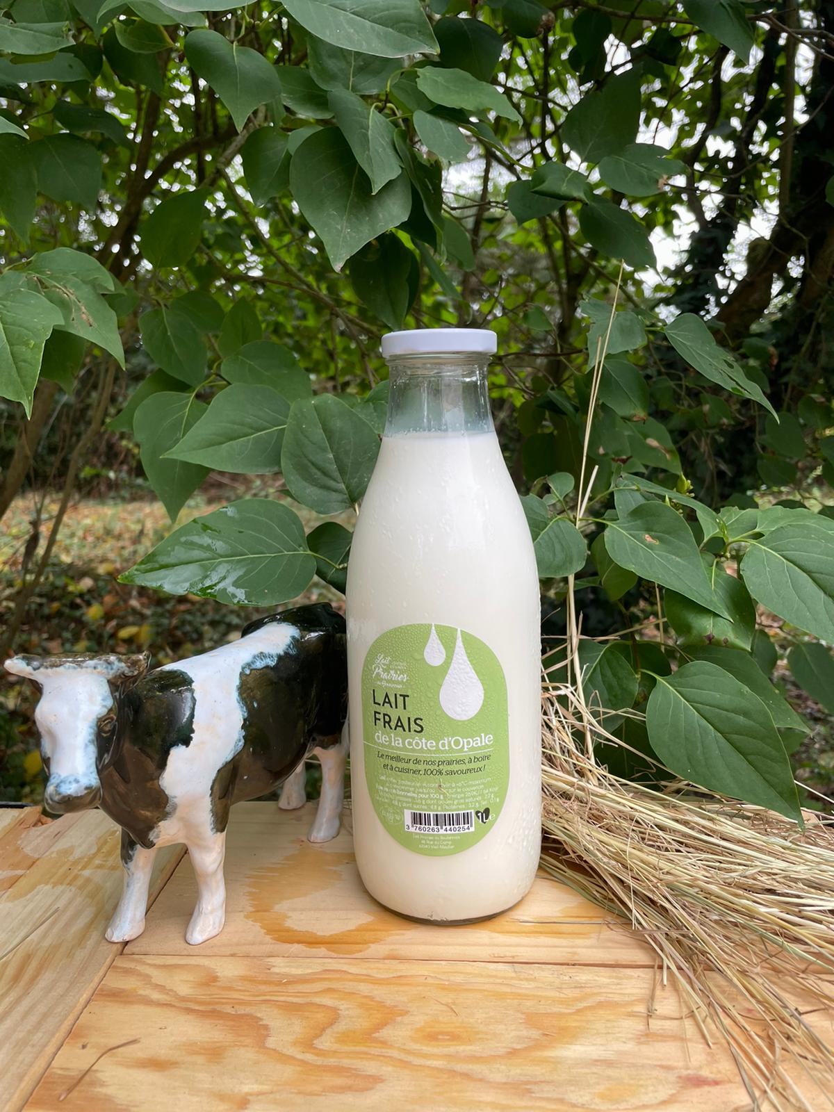 Lait entier pasteurisé ( 1L ) Crèmerie Lait Prairies du Boulonnais - Vieil Moutier