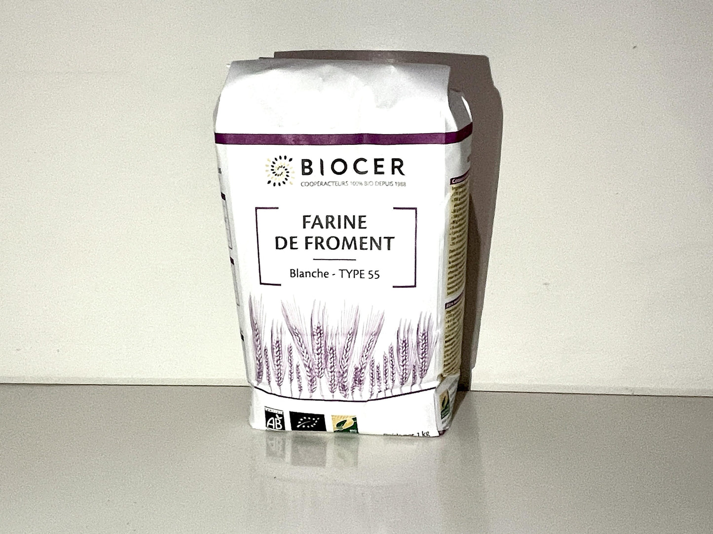 Farine de blé T55 bio (1kg) Épicerie sucrée Coopérative BIOCER - Marcilly la Campagne