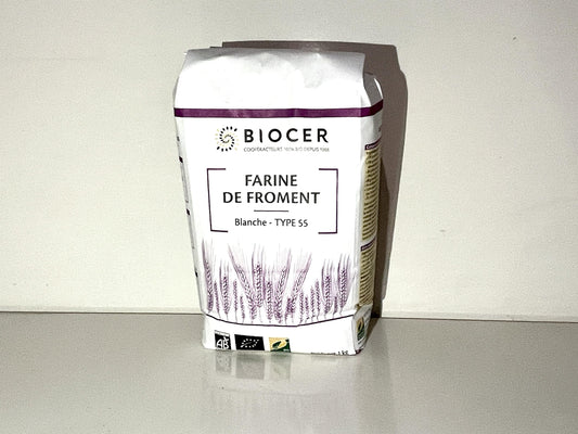 Farine de blé T55 bio (1kg) Épicerie sucrée Coopérative BIOCER - Marcilly la Campagne