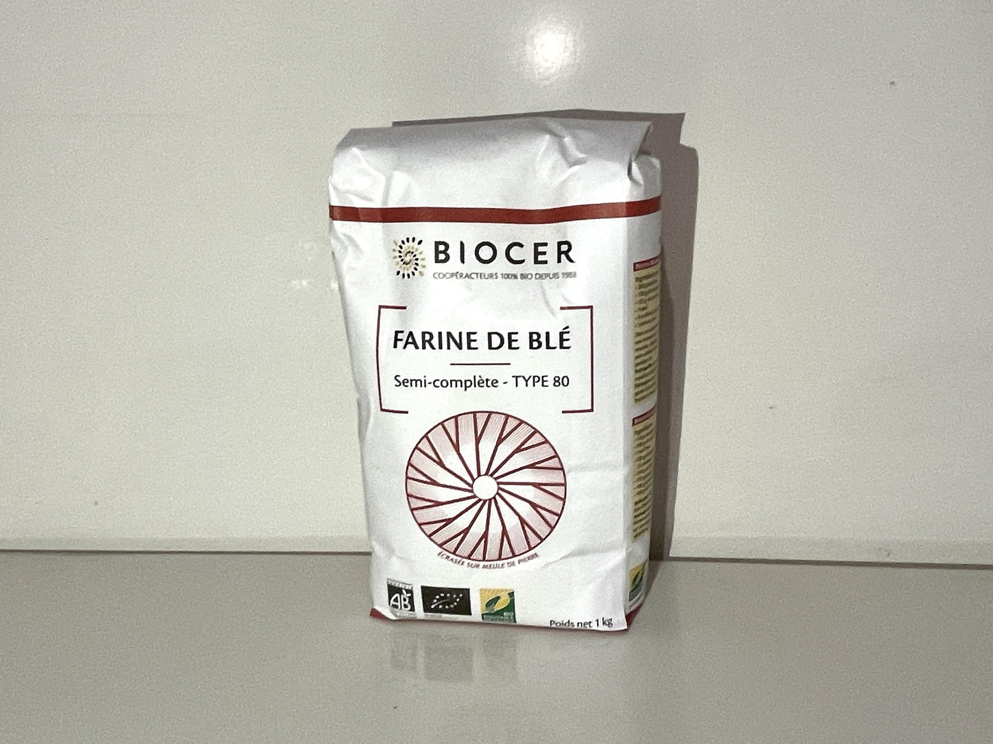 Farine blanche artisanale T80 bio (1kg) Épicerie sucrée Coopérative BIOCER - Marcilly la Campagne